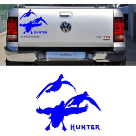 Resim Melek Pazarı 20 X 18 Cm Hunter Yaban Kazı Avcılık Araba Sticker 