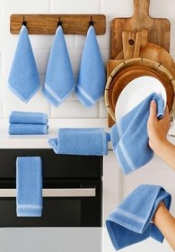 Resim 4 lü Mutfak Kurulama Havlusu Bezi 30X30 Cm 