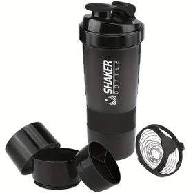 Resim 1 adet, Güç Konteynerli Sallama Şişesi, 2 Katlı Protein Shake'ler, Toz Sallama Şişesi, Spor Su Şişesi, Egzersiz Takviyeleri İçin İdeal, Spor, Jimnastik ve Fitness İçin, Yaz İçecekleri 