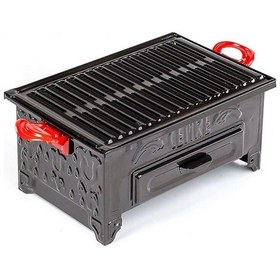 Resim Cemre C01 Yağdanlıklı Mangal Emayeli 28cmx43cm Kahverengi - Siyah 