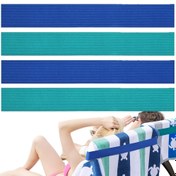 Resim 4'lü Plaj Havlu Bantları - Hafif Polyester Karışımı, Çizgili Tasarım (Mavi & Teal) Havluları Plaj Sandalyeleri, Havuz ve Kruvaziyer Gemilerinde Sabitlemek İçin - Modern Sandalye Klipsleri & Tutucu Gereçler, Havuz Kenarı Aksesuarları, Şık Aksesuar, Dayanıklı Kumaş, Çamaşır Mandalı 