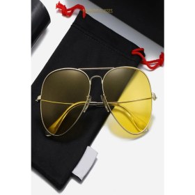 Resim Mastercar Rayban Model Anti Far Gece Sürüş ve Sis Gözlüğü Fermuarlı Gözlük Kılıfı Hediyeli 