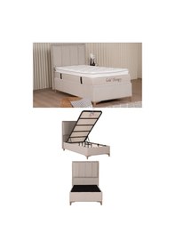 Resim Kilim Mobilya Gold Therapy Set ( Sandıklı Baza + Başlık + Yatak ) 090x190 Krem 