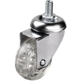 Resim Hts 302 - 50x20 Mm Şeffaf Makaralı Vidalı Teker - 