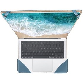 Resim Bouletta Chester Deri 13-14 inç Apple Uyumlu MacBook Kılıfı BRN4EF Mavl 