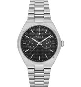 Resim Wesse Wwg209604 Quartz Çelik Gri Siyah Kadran 42 Mm Erkek Kol Saati 
