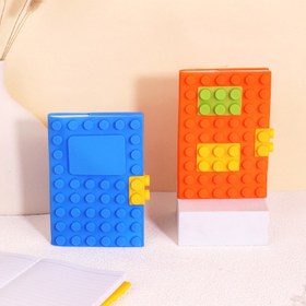 Resim 1 adet Yaratıcı Silikon Defter, A6 Nokta Defter, Yapı Taşı Hediye Öğrenci Silikon Not Defteri, Düğme Defteri ile 