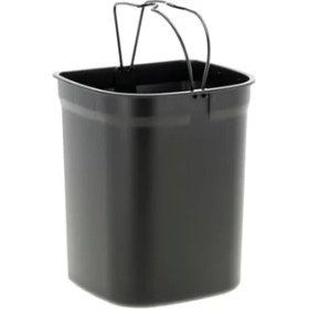 Resim Time Banyo Için Çöp Kutusu, Küçük Kozmetik Kovası, Kapaklı Çöp Kutusu, Çap 20,8 Cm, Yükseklik 27,5 Cm, Kapasite 3 Litre, Siyah 