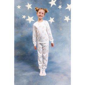 Resim Perendi Kız Çocuk %100 Pamuk Pijama Takımı 