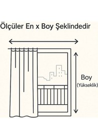 Resim Ceylan Home Balkon Perdesi Bağcıklı Halkalı Ölçü Seçenekli Gri Beyaz Çizgili Gri 