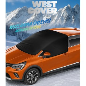 Resim WestCover Fiat Coupe Siyah Kar-Buzlanma Önleyici Ön Cam Brandası,örtüsü 