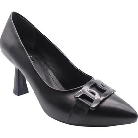 Resim Palmiye Typu Taban Tokalı Stiletto Ayakkabı 001 