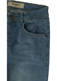 Resim Dmctekstil Hacker Erkek Turkuaz Normal Bel Dar Kesim Boru Paça Jean Pantolon 