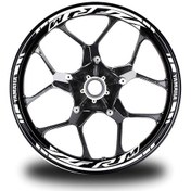 Resim Beyaz Yamaha R1M Takım Jant Sticker Etiket 