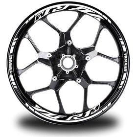 Resim Beyaz Yamaha R1M Takım Jant Sticker Etiket 