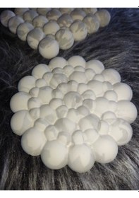 Resim Kabarcık Bardak Altlığı Set Gri Beyaz 