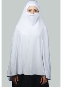 Resim Altobeh Hazır Türban Peçeli Pratik Eşarp Tesettür Nikaplı Hijab - Namaz Örtüsü Sufle (5XL) - Beyaz 