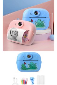 Resim beemen Çocuklar İçin Termal Yazıcı Ve Eğitici Dijital Kamera Bas Çek Baskı Al 2.4 İnç Ekran 