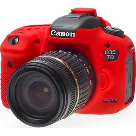 Resim Easycover Canon 7D Mark II Silikon Kılıf Ecc7Dr2 (Kırmızı) 