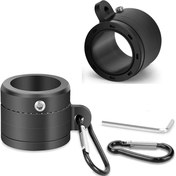 Resim 360 Derece Dönen Bayrak Direği Montaj Halkaları Seti Karabinalı - 2'li Paket Ağır Hizmet Tipi Metal Bayrak Direği Klipsleri 1 İnç Çaplı Direk İçin, Anti-Sarma Dış Mekan Bayrak Donanımı, Pil veya Elektrik Gerekmez 