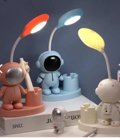 Resim Sanec Led Astronot Masa Lambası Ve Kalemlik Çok Renkli 
