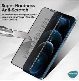 Resim Microsonic iPhone Uyumlu 12 Pro Max 5D Gizlilik Filtreli Cam Ekran Koruyucu 