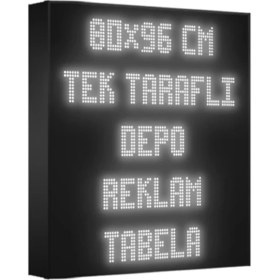 Resim Depo Tabela Reklam Beyaz Kayan Yazı LED Tabela 80 x 96 cm Tek Taraflı 