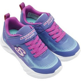 Resim Skechers Flicker Flash Light Takeover Kız Çocuk Mor Günlük Ayakkabı 