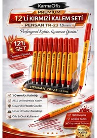 Resim Tr-23 1.0 Mm Kırmızı 12'li Tükenmez Kalem Kırmızı12 