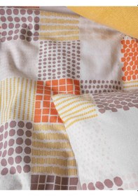 Resim Cotton Box Flanel Tek Kişilik Nevresim Takımı Palm Hardal Hardal 