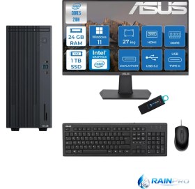 Resim Expertcenter P500MV Core 5-210H 24 GB Ram Ddr5 1 Tb SSD WİN11PRO Asus 27'' Monitör C52108512B0D27RNP05 