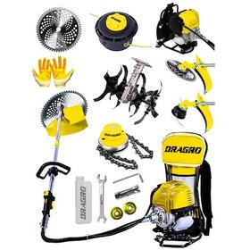 Resim Dragro GT9004 4x4 20 HP Sırt Tipi Benzinli Ot Çalı Tırpanı Sarı 