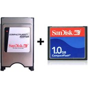 Resim Sandisk 1 GB CF Kart Compact Flash + Pcmcia CF Adaptör Sandisk