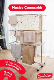 Resim Ceraware Silver Lüks Çamaşır Kurutmalık 3 Katlı Eco 