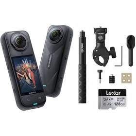 Resim Insta360 X5 Motorcu Seti 128 Gb Ful Aksesuarlı Foto Exprerss Siyah 