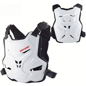 Resim Tcherchı Off-road Yarışı Ve Motokros İçin Koruyucu Motosiklet Zırh Yeleği Beyaz 