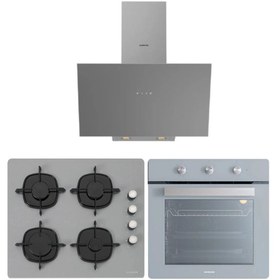 Resim Silverline Gri Cam Ankastre Set ( 3481 Flam - CS5335S02 - BO6503S01 ) 