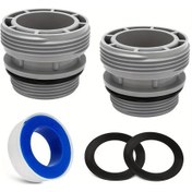 Resim Chuangyinshop Intex Ve Coleman Havuzlar İçin 2 Adet Gri Yumuşak Hortum Bağlantı Kiti 40mm 1 1 2 İnç 