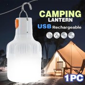 Resim 1 adet USB Şarj Edilebilir LED Kamp Lambası, 400mAh Lityum Pil, Taşınabilir Yüksek Parlaklık Açık Hava Lambası, Acil Durum, Macera, Piknik, Balıkçılık, Ev Dekoru için saç tokası - IP65 Su Geçirmez, Plastik, USB Güçlü, Kamp Lambaları 
