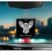 Resim Genel Markalar Kurt Kafası Desenli Kişiye Özel İsimli Pleksi Dikiz Ayna Süsü PLD73 