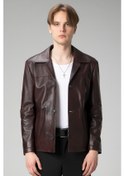 Resim Dericlub Wm253 Gerçek Deri Erkek Ceket Bordo (556344313) Bordo 