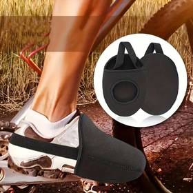 Resim Motosiklet, Bisiklet Sürüşü için Naylon Ayakkabı Kılıfları, 2 adet - 14+ Yaş için Dayanıklı Dışarı Half Palm Bot Çorapları, Rüzgar Geçirmez Su Geçirmez Giysi, Elle Yıkanabilir veya Kuru Temizlenebilir 