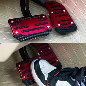 Resim 2 adet Set Evrensel Kaymaz Alüminyum Manuel Şanzıman Araba Pedali Kapakları - Kırmızı/Mavi/Gümüş, Dayanıklı Paslanmaz Çelik, Kaymaz Kauçuklu Taban, Spor ve Lüks Arabalar için Mükemmel, Araba Pedali Kapakları | Spor Pedal Kapakları | Dayanıklı Pedal Kapakları 