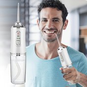 Resim Akıllı Çip ile Elektrikli Su Flosörü, 3 Modda Düzenlenen Hassas Basınç Kontrolü, USB Şarj Edilebilir Ağız Temizleyici, 800Mah Lityum Polimer Pil ile Donatılmış, 4 Uyumlu Nozul, 360° Dönebilen Baş, Derin Temizleme Dişleri 