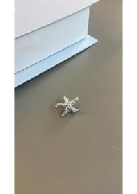 Resim Deniz Yıldızı Kıkırdak Küpe - Gümüş Çok renkli 