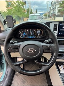 Resim Hyundai İ20 2020-2025 Araca Özel Direksiyon Kılıfı F1 Olmayan Ar Siyah 