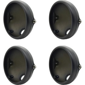Resim 4x Motosiklet 7 Inç LED Far Montaj Konut Braketi Far Başkanı Işık Konut Kapak Kova Deniz Feneri (Yurt Dışından) 