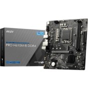 Resim MSI PRO H610M-B DDR4 SOKET 1700 DDR4 3200(OC) PCI-E Gen 4 ,M.2 USB3.2 1x 1G LAN mATX 