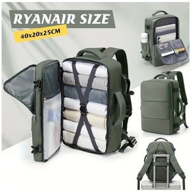 Resim Cordial Coofay 14 Inç Hafif Seyahat Sırt Çantası Army Green Dayanıklı Nylon Ayarlanabilir Kayışlar Çoklu Bölmeler Laptop Kılıfı - Siyah 