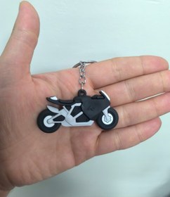 Resim Silikon Kaliteli Motosiklet Anahtarlığı Esnek, Dayanıklı Ve Şık Tasarım Siyah 